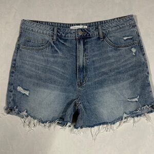 Altr’d State Light Blue Distressed Denim Cutoff Shorts Womens xxl